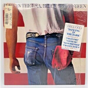 BRUCE SPRINGSTEEN 1984 Born In The U.S.A. Vinyl LP /QC 38653 w/ Hype Sticker NM